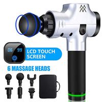 Muscle Massager, Monodeal Rechargeable Muscle Massage Gun for Deep Tissue, Personal Percussion Body Massager for Athletes Relaxation Pain Relief (Silver)