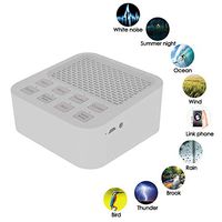 FJJ White Noise Machine for Sleeping & Relaxation, Bluetooth Connection Sound Machine with 8 Soothing All-Natural Sounds, Auto-Off Timer and USB Output Charger for Home, Office Or Travel