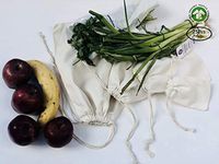 Cotton Canvas Double Drawstring Muslin Bag, Premium Quality, Natural Color, Eco-Friendly Bags. Pack of 25 (8 x 12 Inches)