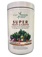 Inspire Naturals Super Fruits and Greens, Doctor Recommended Best Tasting All Natural Super Food w/Acai, Gogi, Mangosteen, Noni Super Fruits, Super Vegetables, Chlorella, Kelp, Turmeric (Chocolate)