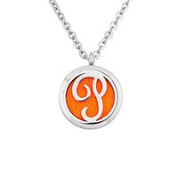 Cory Keyes 30mm A-Z Letter Alphabet Initial Essential Oil Diffuser Aromatherapy Locket Necklace (P)