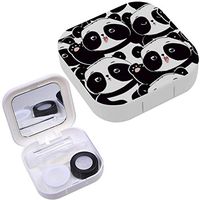 Portable Contact Lens Case Box Travel Kit Mirror + Bottle + Tweezers Container Holder [ Panda Bear ]
