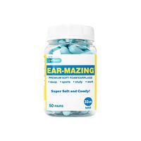 EAR-MAZING Premium Soft Foam Earplugs 32Db 50 Pairs (Blue)