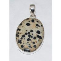Sterling Silver Dalmatian Jasper Pendant Jewellery No.3117