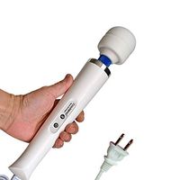 10 Speeds Wired Powerful Handheld Wand Massager with Strong Vibration, Personal Therapy Massager for Sports Recovery, Muscle Aches, Body Pain (White)