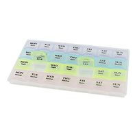 uxcell Plastic Weekly Medicine Pill Nail Storage Case Box Organizer Clear