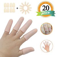 (20PCS) Gel Finger Sleeves,Finger Support,Silicones Finger Protectors *Waterproof* Finger Cots Great for Finger Craking,Finger Trigger.