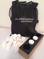 Pure Napkin California Travel Kit: A Bamboo Resin Tray for Two with 50 Compressed Napkins in an Elegant Pure Napkin California Travel Bag