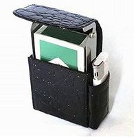 Asixx Cigarette Organizer Case, Cigarette Case PU Leather Tobacco Pouch Lighter Holder Name Card Storage Container New for Store Cigarette, Name Card, Lighter(Black)