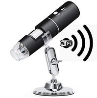 Wireless Digital Microscope, Rechargeable USB Microscope 50X to 1000X WiFi Handheld Zoom Magnification Endoscope Magnifier 1080P FHD 2.0 MP 8 LED Compatible with Android and iOS Smartphone or Tablet,