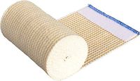GT Cotton Elastic Bandage Wrap (4" Wide, 1 Pack) with Hook and Loop Fasteners at Both Ends | Latex Free Hypoallergenic Compression Roll for Ankle Knee Wrist Sprains, Foot Elbow Shoulder Head Injuries