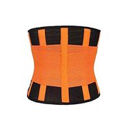 Waist Support Belt Men Women Gym Body Shaper Exercise Shapewear Sweat Belt Waist Cincher Trainer Trimmer Cummerbunds Belted Belts New Hot 2019 Lumbar Support (Color : Orange, Size : L)