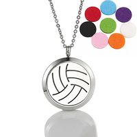 Essential Oil Diffuser Necklace Aromatherapy Diffuser Locket Hollow Out Tree Pendant Set with 10 Scent Pads (30mm, Life Tree A)