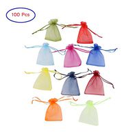 Zamango Wedding Festival Decorative Gift Organza Drawstring Bag Jewelry Pouch Party Favor Bag Candy Package (100pcs Assorted Color)
