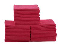 DRI Professional Extra-Thick Microfiber Cleaning Cloth 72 Pack Red (16IN x 16IN, 300GSM, Commercial Grade All-Purpose Microfiber Highly Absorbent, LINT-Free, Streak-Free Cleaning Towels)