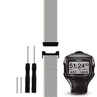 C2D JOY Only Compatible with Garmin Forerunner 910XT Replacement Band with Pins and Pin Removal Tool, Sport Mesh Strap Soft, Breathable Nylon Weave Accessories Watchband - 13#, M/5.5-7.9 in.