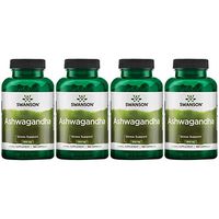 Swanson Premium Ashwagandha Powder Supplement: 450 MG Ashwagandha Root Dried Powder - Pure Ashwagandha Supplements for Stress Relief and Energy Support - 100 Gelatin Capsules (4 Pack)