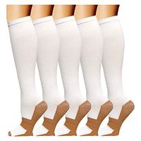 Copper Compression Socks For Men & Women(5 Pairs)- Best For Running,Athletic,Medical,Pregnancy and Travel -15-20mmHg