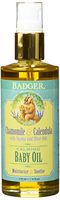 Badger Baby Oil Glass Bottle, 4 Ounce