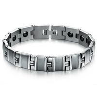 SunnyHouse Jewelry Titanium Men's Magnetic Bangle Bracelet Simple Korean Style Anti-Fatigue Anti-Radiation in a Gift Box