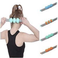Massage Roller Stick Pressure Point Muscle Restore Roller Muscle Relaxation Massager Sports Yoga Fitness Fascia Massager Trigger Point Relief Waist Back Neck Shoulder (Random Color)