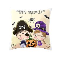 CCatyam Happy Halloween Throw Pillow Case Cushion Cover Pumpkin Square Waist Pillow Case Kids Room Decor