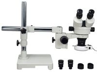 OMAX 3.5X-90X Zoom Binocular Single-Bar Boom Stand Stereo Microscope with 54 LED Ring Light