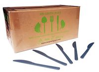 Biodegradable/Compostable Heavyweight Disposable Knives - 1000CT VALUE PACK, CPLA KNIVES - Eco Friendly Compostable knives made from cornstarch