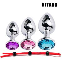 HITARO Stainless Steel Diamond Jewelry Análes Plugs Set Toys Personal Massager