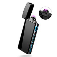 Lighter - Electric Arc Lighter with Battery Indicator USB Rechargeable Windproof Plasma Beam Lighter for Fire Cigarettes Candles Fireworks