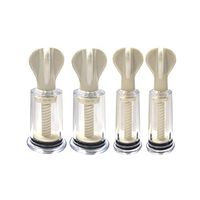 Portable Breast Massager Vacuum Cupping Transparent Body Massage Cups Travel Massager Tool Therapy Cupping Device (Small and Medium)