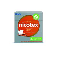 Cipla Nicotex Nicotine Gum - 2 mg (9x10 Pieces) - Cinnamon (Pack of 3)