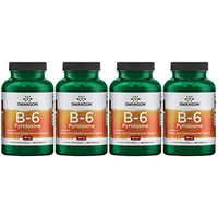 Swanson Vitamin B-6 Pyridoxine 100 mg 250 Caps 4 Pack