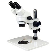 OMAX 7X-45X Zoom Binocular Stereo Microscope with Large Platform