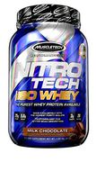 MuscleTech NitroTech Iso Whey Isolate Protein Powder, 25g of Whey Protein Per Scoop - The Purest Whey Protein Formula Available - Milk Chocolate, 27 Servings, 28.8 oz