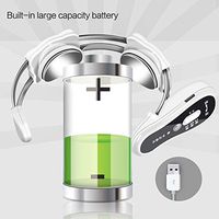 Electric Pulse Neck Massager Cervical Vertebra Impulse Massage Physiotherapeutic Acupuncture Magnetic Pain Tool (Color : Silver)