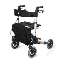 Elderly Walker Trolley-Assisted Walking Four-Wheeled Traveling Folding Wheelchair, Safe and Durable, Suitable for The Elderly Disabled