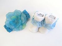 Baby Headband and Socks Set Teal