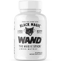 Black Magic Wand - Wave Your Magic Stick to Enhance Performance and Pleasure - Unreal Stamina - Highest Quality Libido Matrix - 20 Capsules