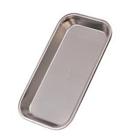Healifty Stainless Steel Dental Tray Professional 304 Stainless Steel Dental Medical Flat Lab Instrument Tray