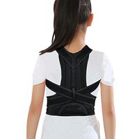 Posture Corrector for Kids and Teens Back Brace to Prevent Kyphosis, Slouching, and Humpback, Adjustable Back Posture Brace Under Clothes for Boys and Girls - Black