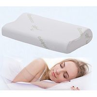 Changjie Furniture Contour Memory Foam Pillows 100% Comfort Bed Pillows for Neck Pain Relief (A Style Twin Size, Bamboo Fabric)