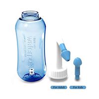 sakd 300ml Neti Pot Nose Spray Cleaner Sinus Rinse Bottle Nasal Rinse Kit Nasal Pressure Sinus Allergie Relief Nose Washer Sprayer Nozzle for Adult&Kid (Blue)