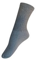 Diabetic Womens Crew Socks (3 Pack) 9-11, Gray, Made in The USA
