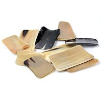 MENGMA Gua Sha Scraping Massage Tool Ultra Smooth Edge Natural High Quality Hand Made Buffalo Horn Gua Sha Board-Reduce Neck and Muscle Pain Improve Mobility Gifts(10 PC)