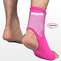 TZTED Ankle Brace Ankle Guard Men Women for Sports Fitness Basketball Football Netball Running Volleyball,Pink,S(35~38)