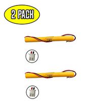 (2 Pack) 3.6v 900mAh Ni-CD Battery Pack Replacement for Emergency/Exit Light 026-186 Battery All Pro 026186 Cooper APEL Battery APLEL Teig T26000186