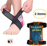BodyMoves Kid's Ankle Brace Support Plus Hot and Cold Ice Pack (Sweet Pink, MED for Big Kids (US 3.5-7))
