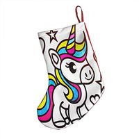 Christmas Decorations Stockings 18" Cute Baby Unicorns Coloring Designer Big Xmas Socks for Home Decor