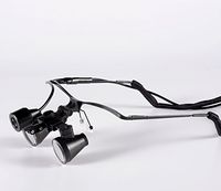 Songzi Optics 2.5X 3X 3.5X Optional Half Frame Binocular Medical Surgical Dental Loupes with Led Headlight (Magnification:3X, Working Distance:L(440-540 mm))